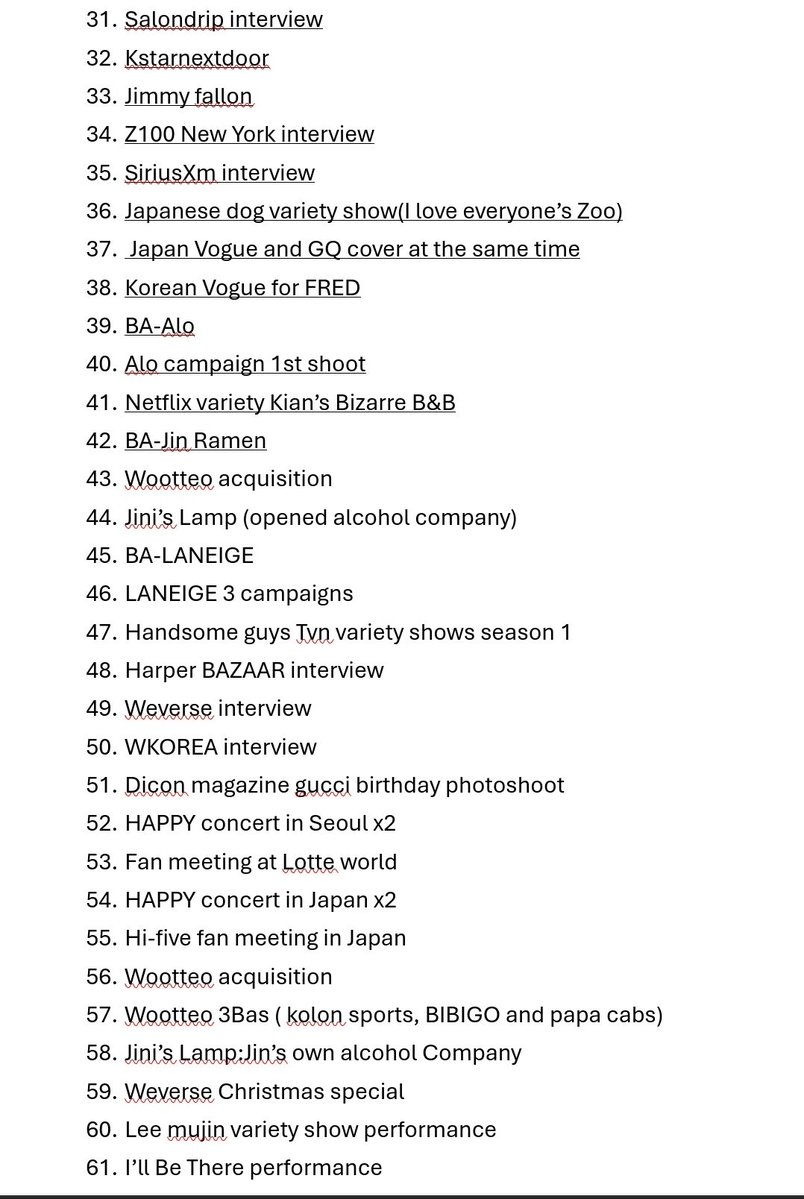 ArwenStarryEyes's tweet photo. No promo??? The list isn't even complete. Were you in a coma when he was promoting? Just say you hated how he promoted &amp; wanted GMA, GCF etc. for him, like JK. https://t.co/880Pf00GS3