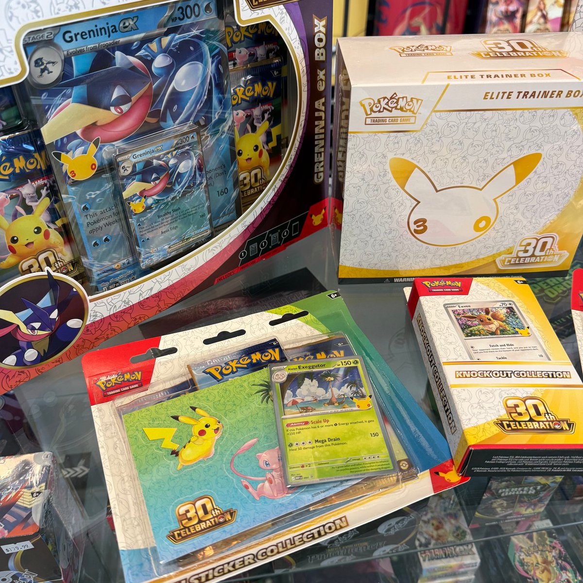 satotsubassu's tweet photo. We got the Pokémon 30th Anniversary TCG! Starting tomorrow, these will be available at our Sioux Falls storefront. Hurry before they sell out! https://t.co/oMlhWPdaY9