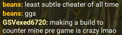 ayruntv's tweet photo. I just had a "subtle" cheater 2 games in a row, this is going to be an amazing video.

After the first game I full counterbuilded him and he was not happy. https://t.co/bGWc2wjGBt