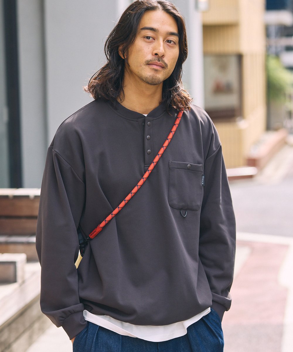 TCCP_store's tweet photo. このロンT、同素材のパンツとセットアップにできます。

上下そろえれば、ラクなのにきちんと見え。
デニムやチノに合わせれば、王道のカジュアルに。

4WAYストレッチで動きやすく、
シワになりにくいから旅行にも◎

今年一推しのEPIX MOTION、早くもタイムセール中！？ https://t.co/fdMc6WWgYN