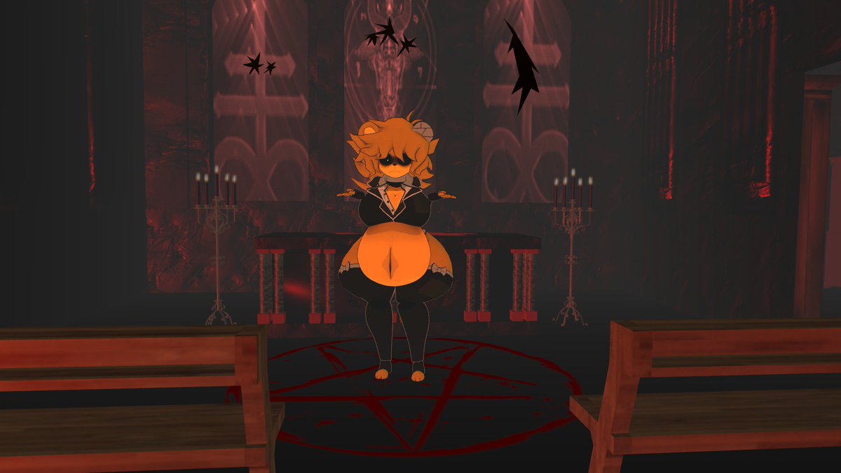 girl_vore's tweet photo. Voretober Day 16: "Divine/Undivine" "So got pulled into being a nun for Satan and well I guess gluttony took over XD. Still we're all going to hell for liking this stuff XD" 
#FNC #NSFW #Vore #ImpliedVore #Voretober2026 https://t.co/MvJzVaalo1