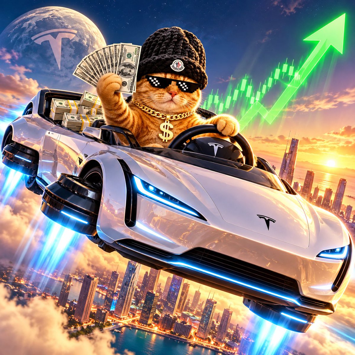 Mr_Dilis's tweet photo. They told him to sell. 🐻

He bought the dip instead. 💰

They told him the moon was impossible.

So he turned his Tesla into a spaceship. 🚀

Now the bears are stuck in traffic while the CAT is flying to new heights. 📈

NO FEAR. NO BRAKES. JUST BULLISH. 🐈🔥

THE CAT DOESN’T CHASE GREEN CANDLES.

HE CREATES THEM. 🟢🚀

solana:FhTRVAkQeiaLRJHYc13DBNhgw9N8ZPacvonaKfXxpump 

#Bullish #Crypto #MemeCoin #ToTheMoon