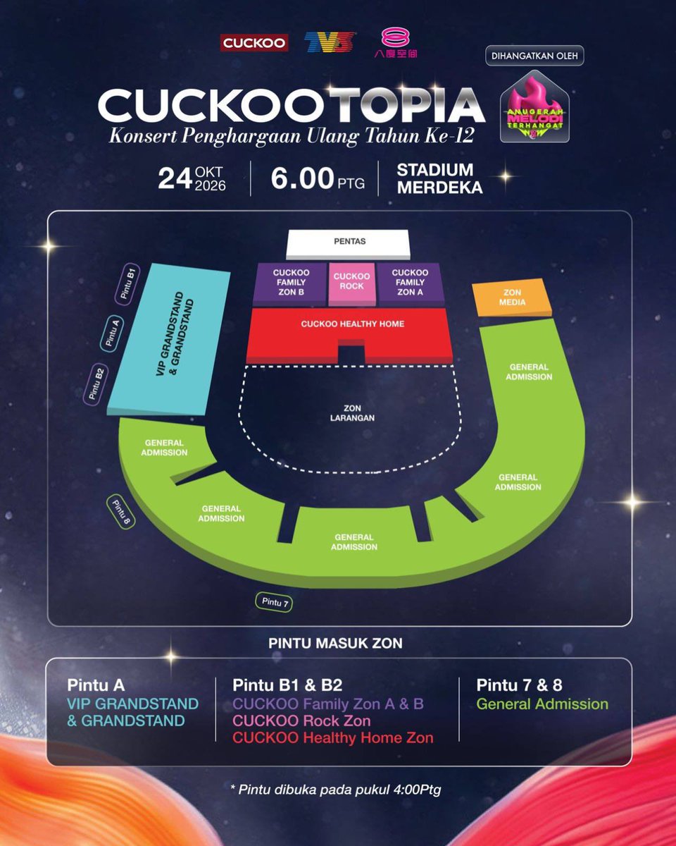 VickyHaw's tweet photo. Want to let go 4 X Healthy Home Zone Tickets to Cuckootopia 12th Anniversary Appreciation Concert in Malaysia on 24 October 2026 (Saturday).

Prefer to sell in 2 pairs. 

PM me if you are interested. Thank you. 
#LEEJUNHO #CUCKOO #CUCKOOTOPIA #CONCERT #MALAYSIA https://t.co/ay94Q9YoGZ