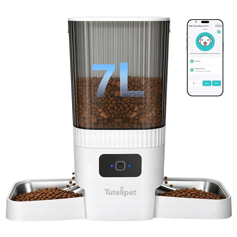 VPDPriceDrops's tweet photo. 7L Automatic Cat Feeder for 2 Cats, WiFi Dual Bowl Pet Feeder with App Control, Separate Portions, 10 Meals a Day, 29 Cup Capacity, Dual Power 
https://t.co/SPeQ3pwXyI https://t.co/4uU7nbaFkD
