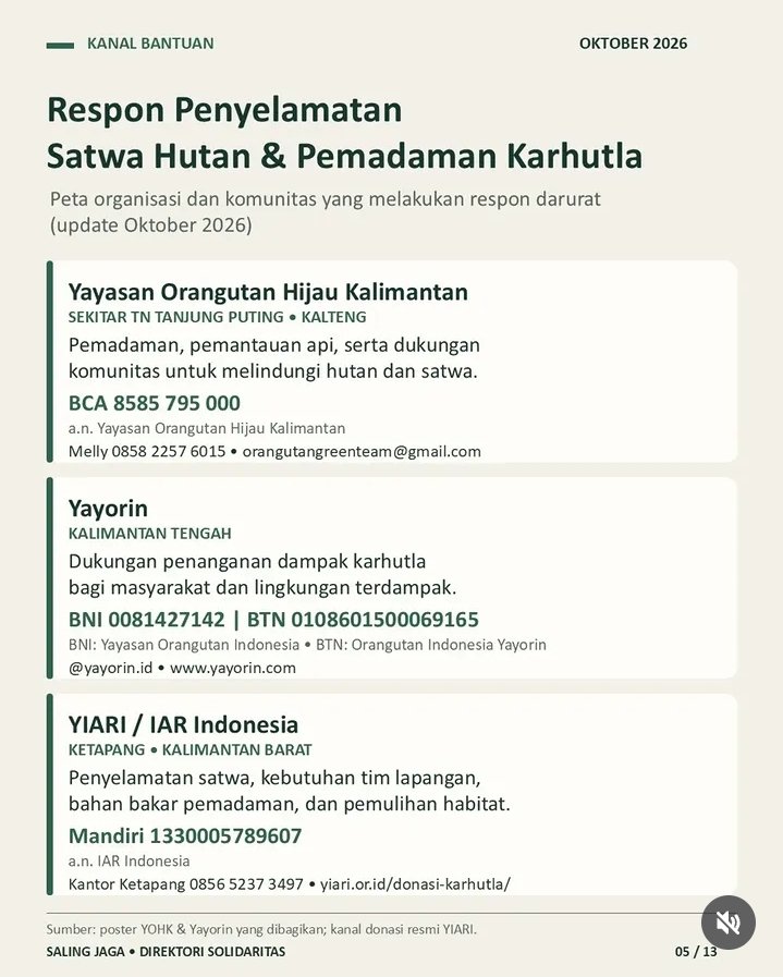 bourdyu's tweet photo. ‼️ BOOSTING THIS
Teman teman yang ingin donasi tapi belum tau harus ke mana, bisa refer to these organizations ya!!

T. Link donasi donate kebakaran pembakaran karhutla kalimantan https://t.co/1DYLS6YWih