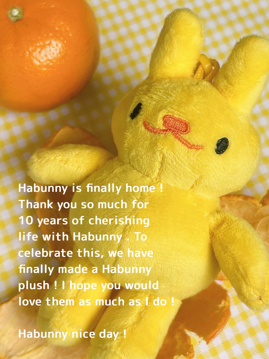 habunnyart's tweet photo. habunny is finally home.ᐟ🧡🏠 

Thank you so much for 10 years of cherishing life with Habunny . To celebrate this, we have finally made a Habunny plush! 🧡 

https://t.co/PTLAodxDpu https://t.co/xE7Ew6SYjK