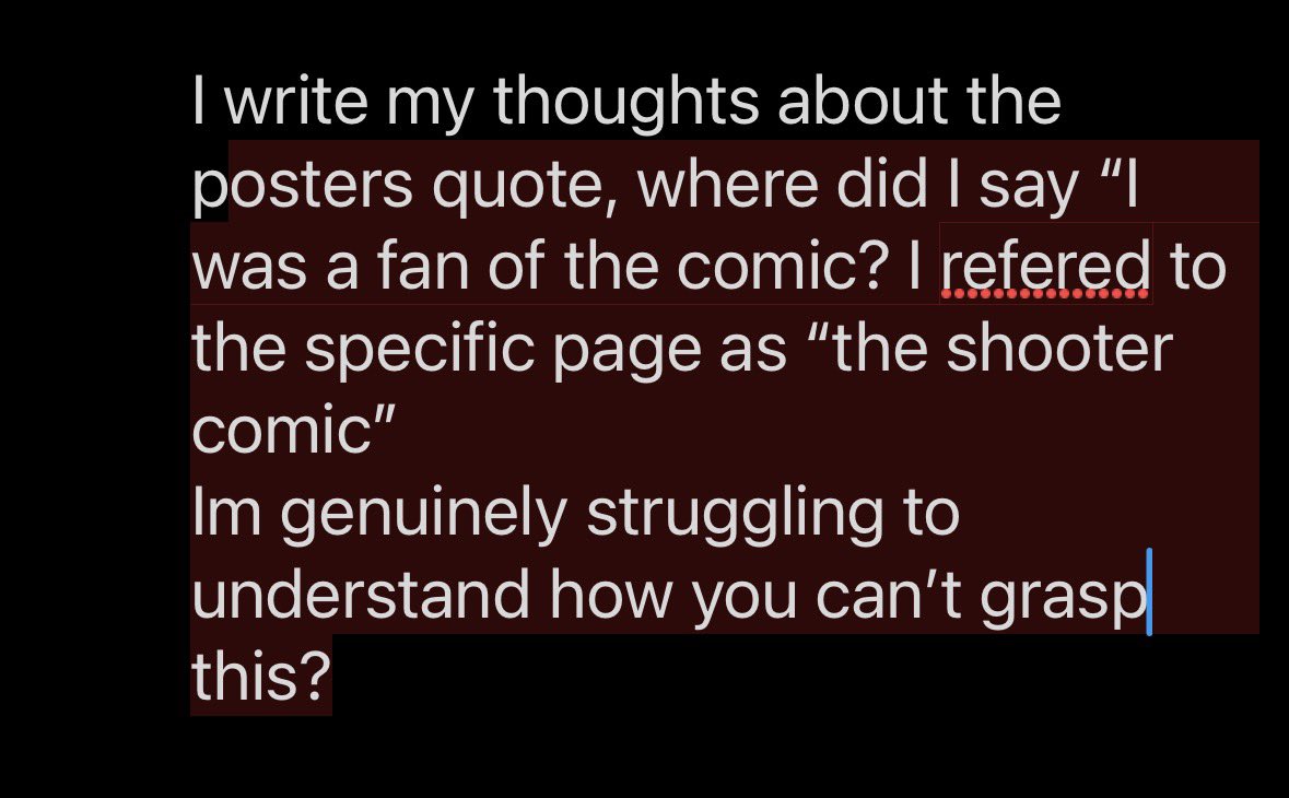 PierceH7N's tweet photo. @VPNSMOKESCREEN @doe1470170 @SiNiSTAR_aTTaCX You must be suffering from some severe mental defect.

What is hard to grasp about my original comment? 

I see a post come on my timeline regarding a comic that depicts two real life shooters and a quote tweet implying people are being sensitive. https://t.co/d2PTRzA95L