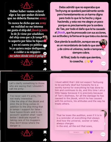 peachiekiss2601's tweet photo. WE DEMAND HYBE/BIGHIT TAKE THESE THREATS SERIOUSLY.
@HYBEOFFICIALtwt @bts_bighit 

PROTECT TAEHYUNG 
PROTECT YOUR ARTIST
BIGHIT AND HYBE TAKE ACTION
#ProtectTaehyung #ProtectYourArtist https://t.co/LnKOfuagzN