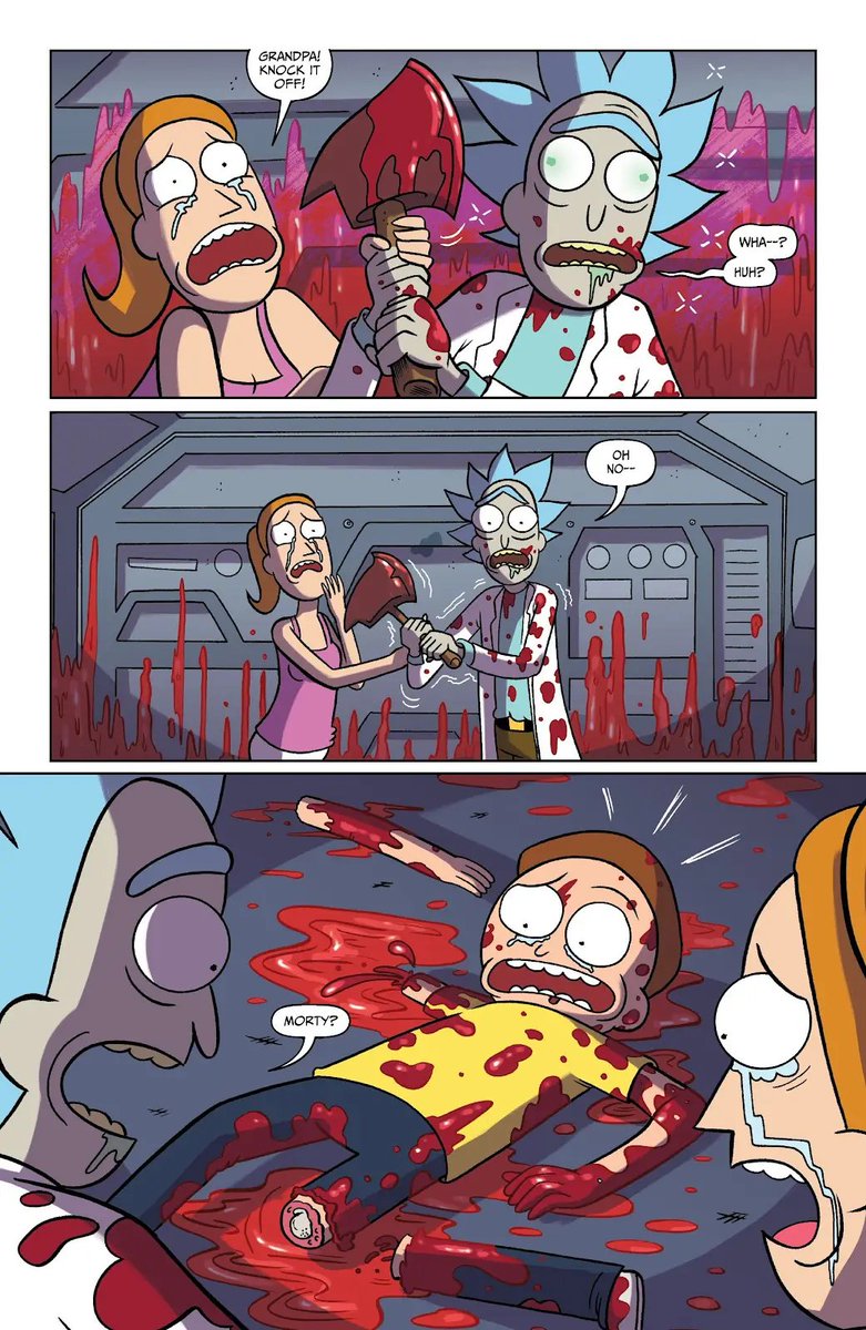 YourAverageGus's tweet photo. Let's kill Rick Sanchez.

CAN I JUST MENTION HOW HE KNOWS MORTY COMES INTO THE GARAGE OFTEN AND DIDNT CLEAN UP THE SPILL. https://t.co/WvQ2F7VjtQ