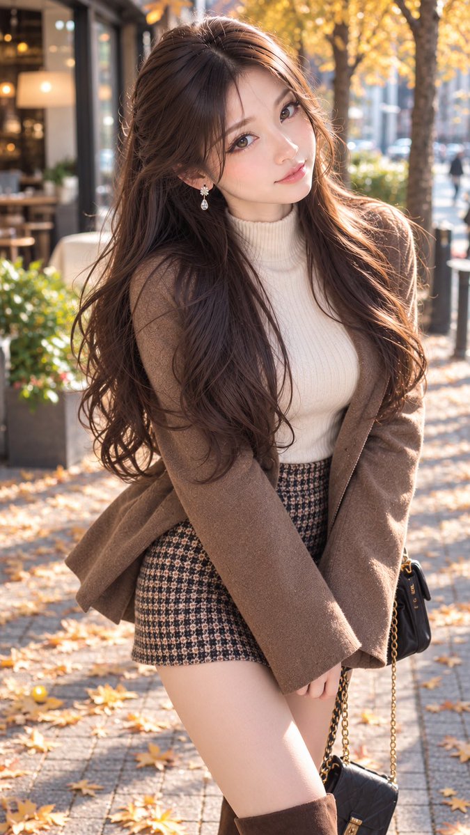 BeautyArchheaj's tweet photo. 今日はお気に入りの秋服でお出かけ🍂🤎
ちょっと大人っぽくしてみたよ🤭💕
このコーデどうかな？🥺♡
一緒にお出かけしてくれる？🫶

#秋服コーデ #秋コーデ #秋ファッション #今日のコーデ #お出かけ #韓国美女 #韓国女子 #韓国ファッション #大人可愛い #OOTD #AutumnFashion https://t.co/gcDrkjWLRz