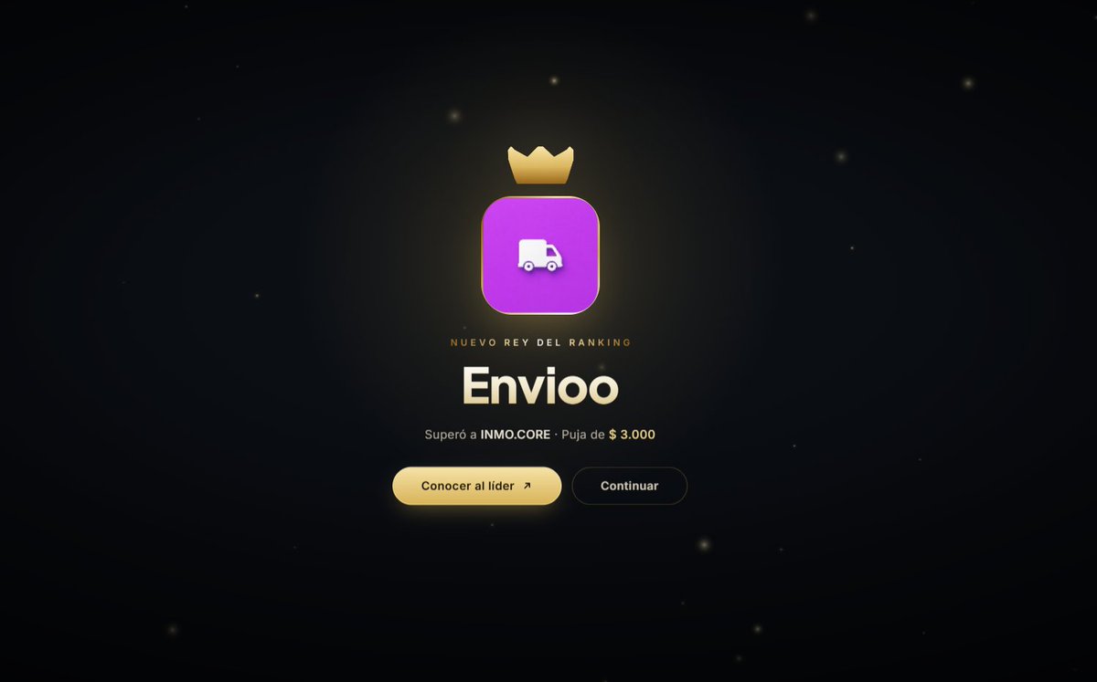 Benilabb's tweet photo. Destronaron a Inmocore! 
felicitaciones a Envio App por ser el nuevo top 1 del ranking
https://t.co/LJbvWxrbeT https://t.co/pagGINh3kz