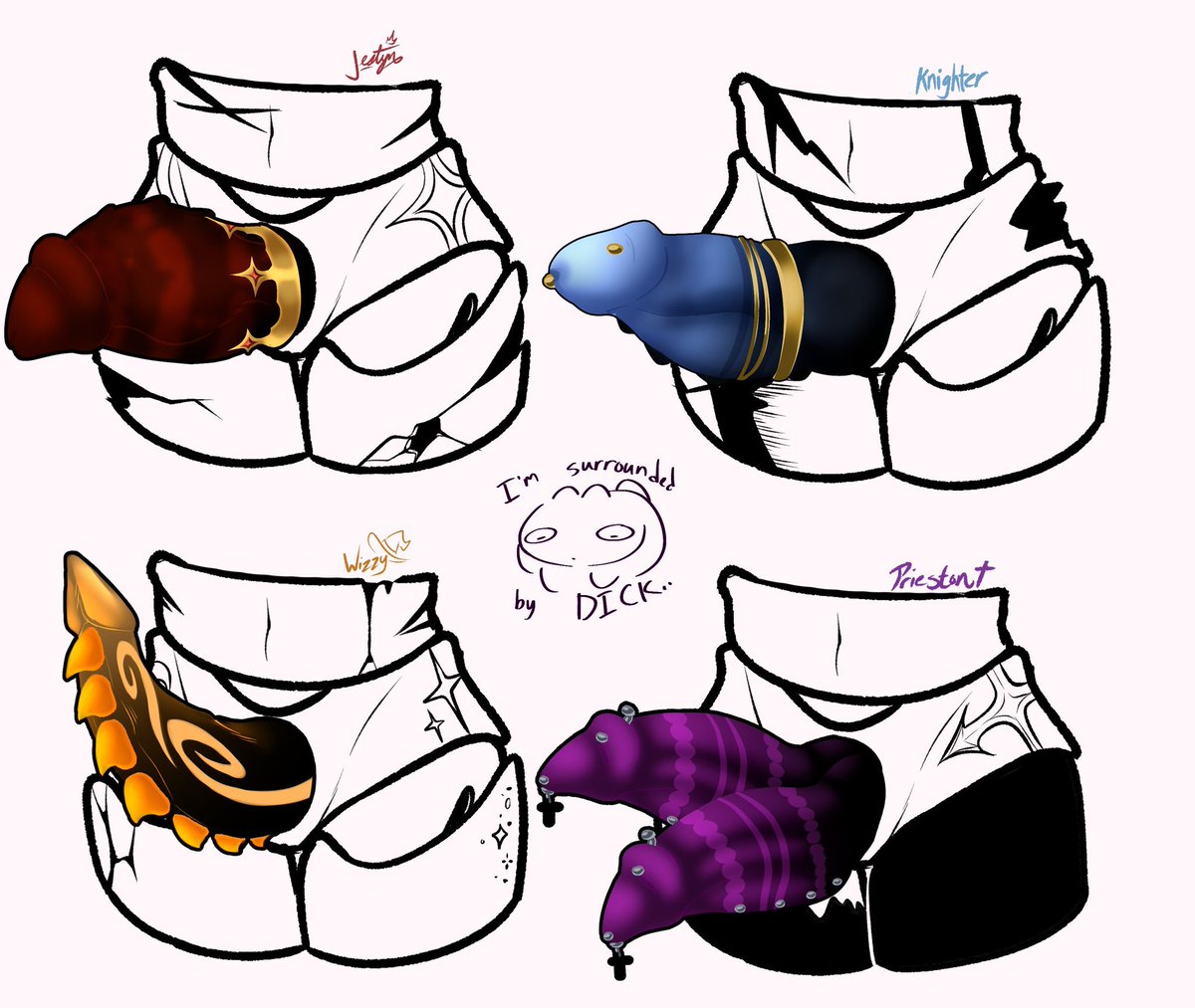 _tokihime's tweet photo. I had an idea. Multiple Ideas Even.
Just personal interpretations, none are canon!
.
.
.
#KingdomOfMarionettes #jestyn_kom #wizzykom #knighter #prieston https://t.co/POFSlypFgv