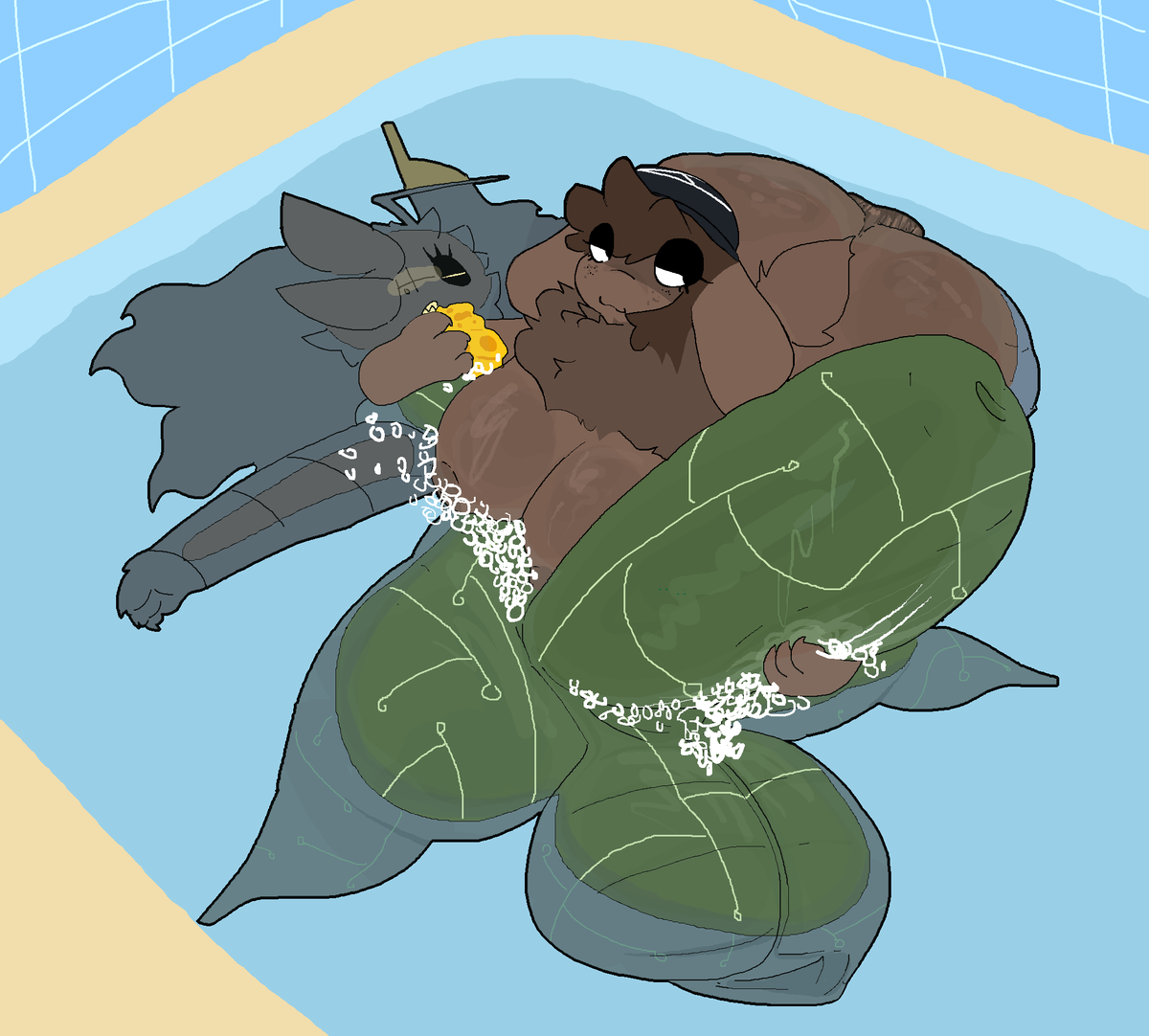 Hy_Polaris's tweet photo. COMMSLOP FOR ANON,,

they were really nice in wanting to bathe me... wonder why tho.. https://t.co/gFSbKUymcH