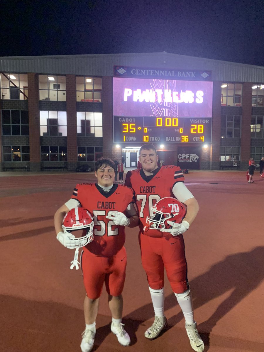 PoeBrady74's tweet photo. It was a battle to the end but @CabotFB came out on top. We never gave up and played until the final whistle. Hard fought win and looking forward to more!!  #PTBD #ITSABOUTUS

@LanceClark3 @CoachVert @TateBenton @CoachGibson96 @coach_tarrant @CabotAT @PrepRedzoneAR https://t.co/jFRnozD3jK