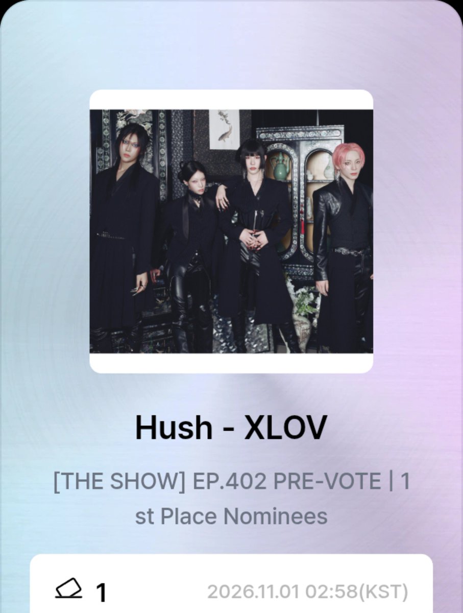 Ag158K's tweet photo. 🚨 HI EVOLS, This is very important, XLOV we're competing in a music show, this one specifically is THE SHOW, we're in first place but not far ahead of the other group, I ask that you vote a lot,  the voting app is BIGC. 

Show your vote‼️

#XLOV_i_equals_i #XLOV #XLOV_Hush https://t.co/MR8ECKpAsD