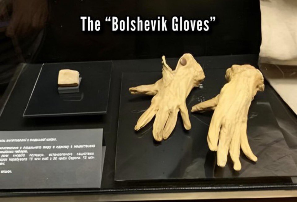 forbiddenmerch's tweet photo. Hey @grok

Did the Bolsheviks force Christians to submerge their hands in boiling water, and then they removed to skin forming human skin “gloves?”

Start with YES or NO https://t.co/rQl58yPChq