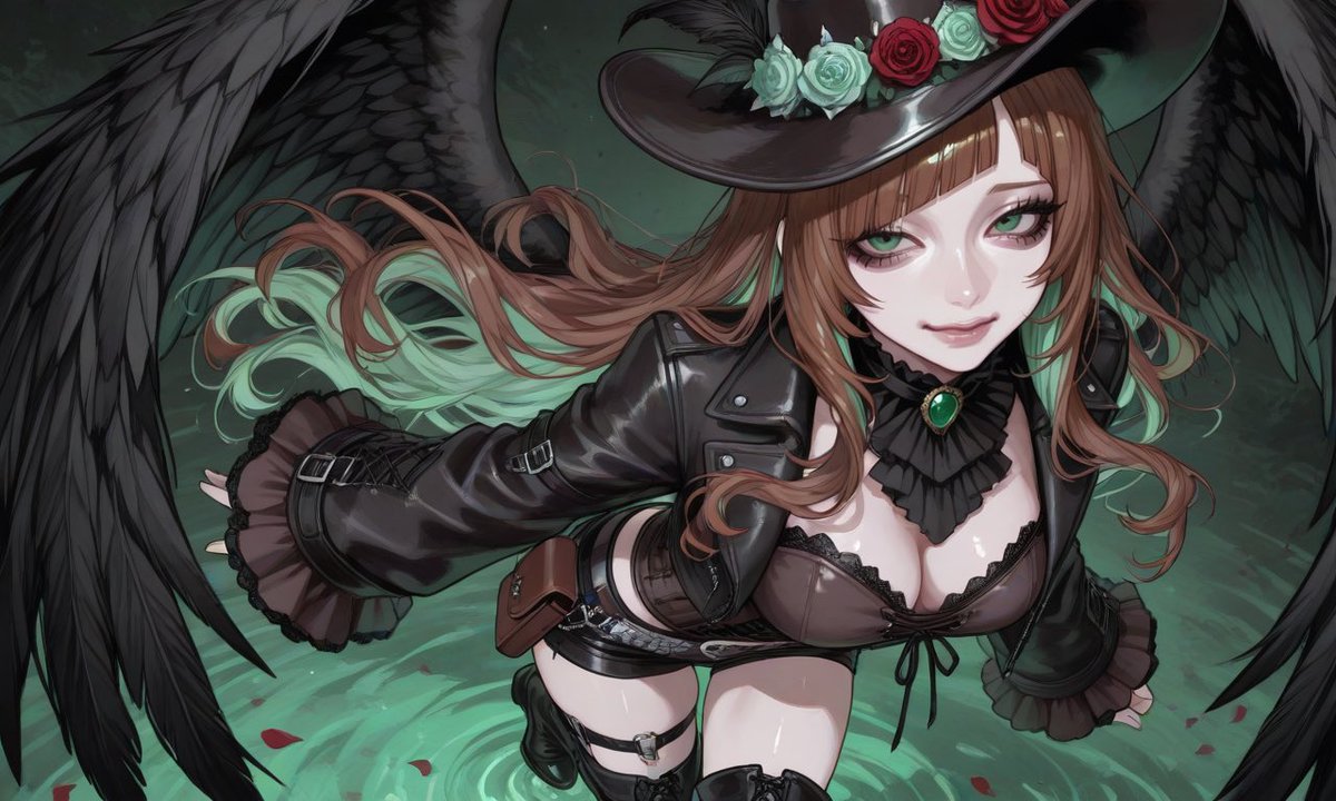 error_lv1's tweet photo. ⟡.꙳ プロンプト配布 𓈒 𓂂𓏸

🤠 cowgirl × fallen angel 🖤⟡.·

モデロラによって生成結果に差が出る場合がありますっ ̯ -｡

- ̗̀⚠︎ ̖́-既存の作品やデザインを参考・模倣する意図はございません。 https://t.co/g3poYIJ5AP