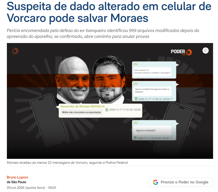 leandroruschel's tweet photo. Começou a "Vaza Jato" do caso Master.

Operação para anular tudo começou. https://t.co/8QCKgYlFMx