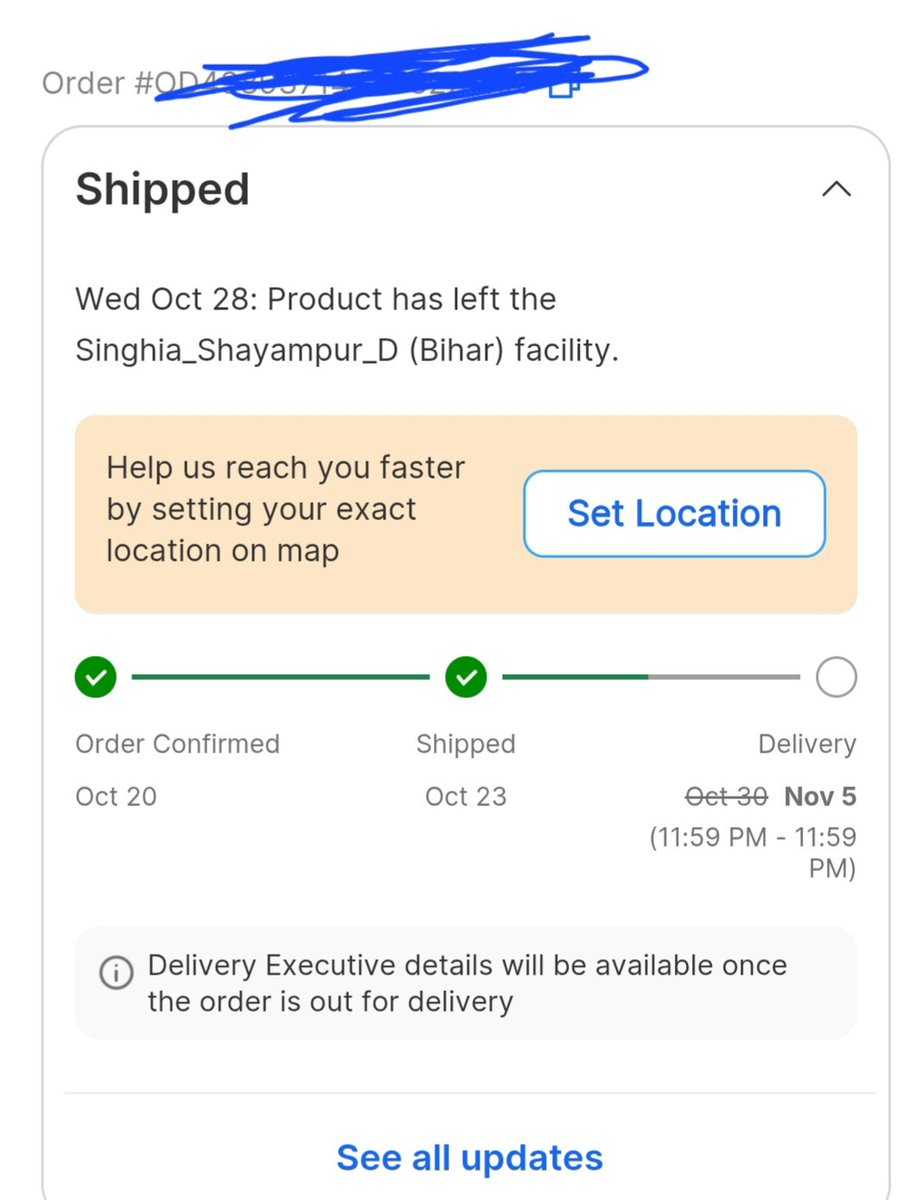 sumitrock2552's tweet photo. What the fuck is this? My product has already reached the delivery center closest to me, so why do you need another 5 days?are you crazy? @Flipkart @flipkartsupport #Flipkart #FlipkartScam https://t.co/4j811veMAg