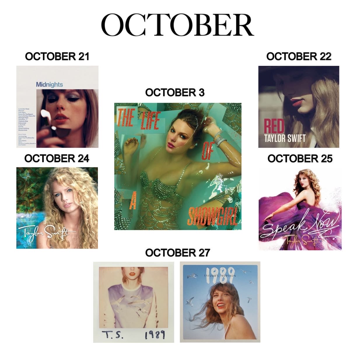 LissySwift13's tweet photo. October, you’ll always be ICONIC https://t.co/Ckxr3q2F74