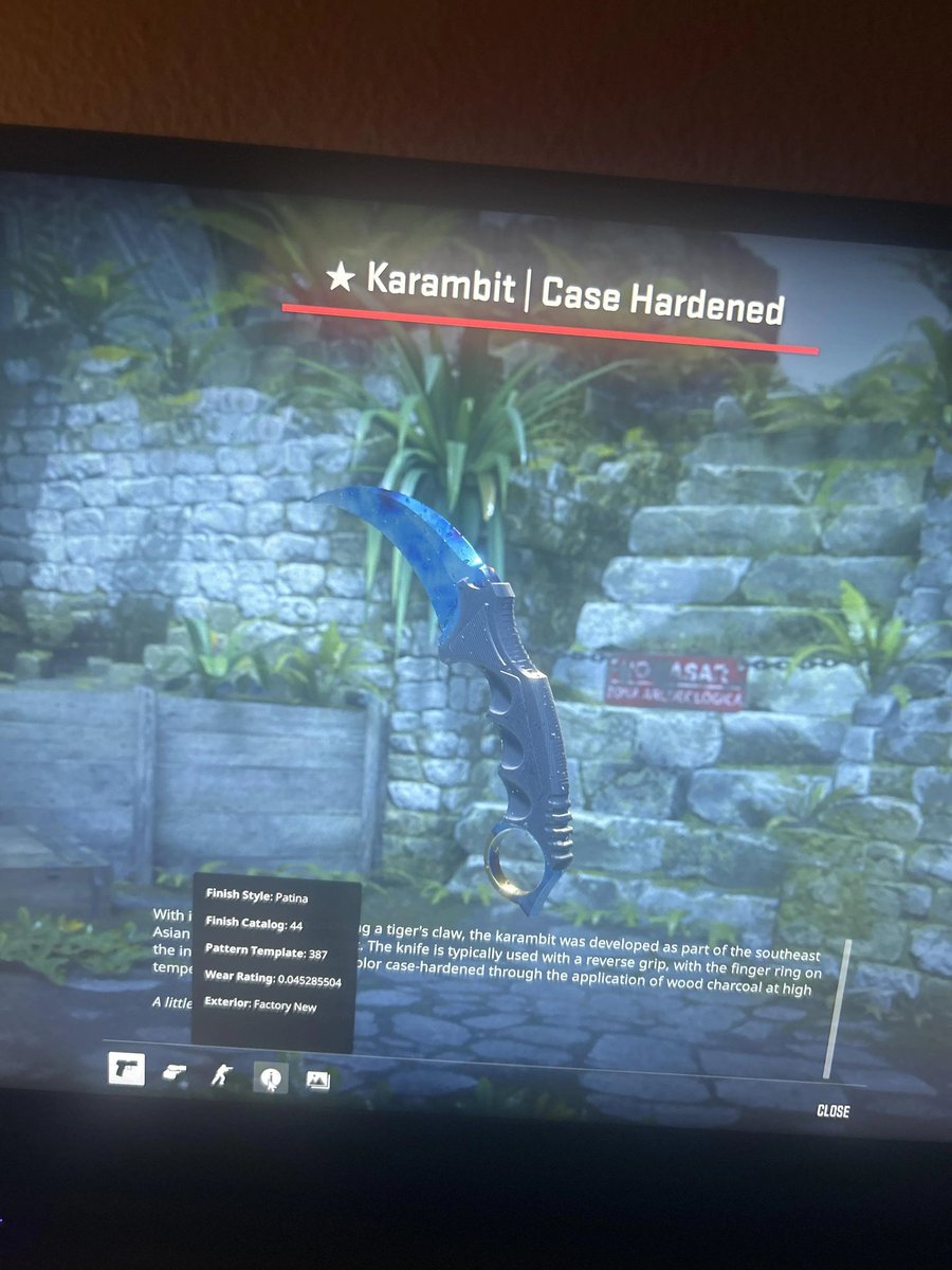 KatoBuff's tweet photo. IT HAPPENED DAMN. NEW KARAMBIT CASE HARDENED #387 FN HAS BEEN UNBOXED. THATS FKNG CRAZY

Sponsored by @ToshiBet https://t.co/RKeT6bpnnZ
