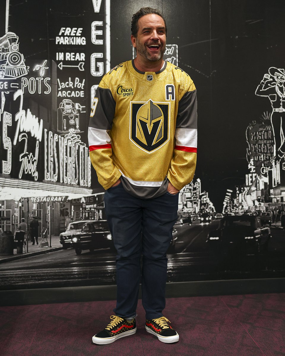 GoldenKnights's tweet photo. Looking good, @tjlavin! 🔥😍

The #VegasBorn BMX legend &amp; host of @TheChallenge is rocking the new limited-edition Season X @Vans shoes that you can purchase tomorrow at 10am on Paramount+ Plaza ahead of our Nevada Day game! https://t.co/eo7NFcWuWv
