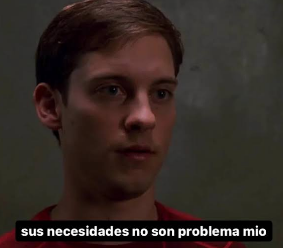 DevoxPeron's tweet photo. La panadera basada relamente le tiró la de Peter Parker https://t.co/zML39nrYuk