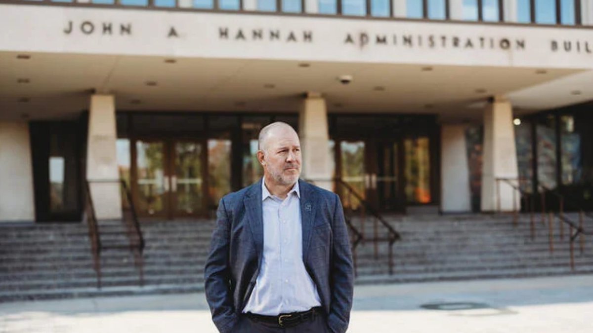 insidehighered's tweet photo. Second Michigan State Trustee Sues Over Board’s Speech Limits https://t.co/2PNt7p9KQD https://t.co/HRoRpqIzd4