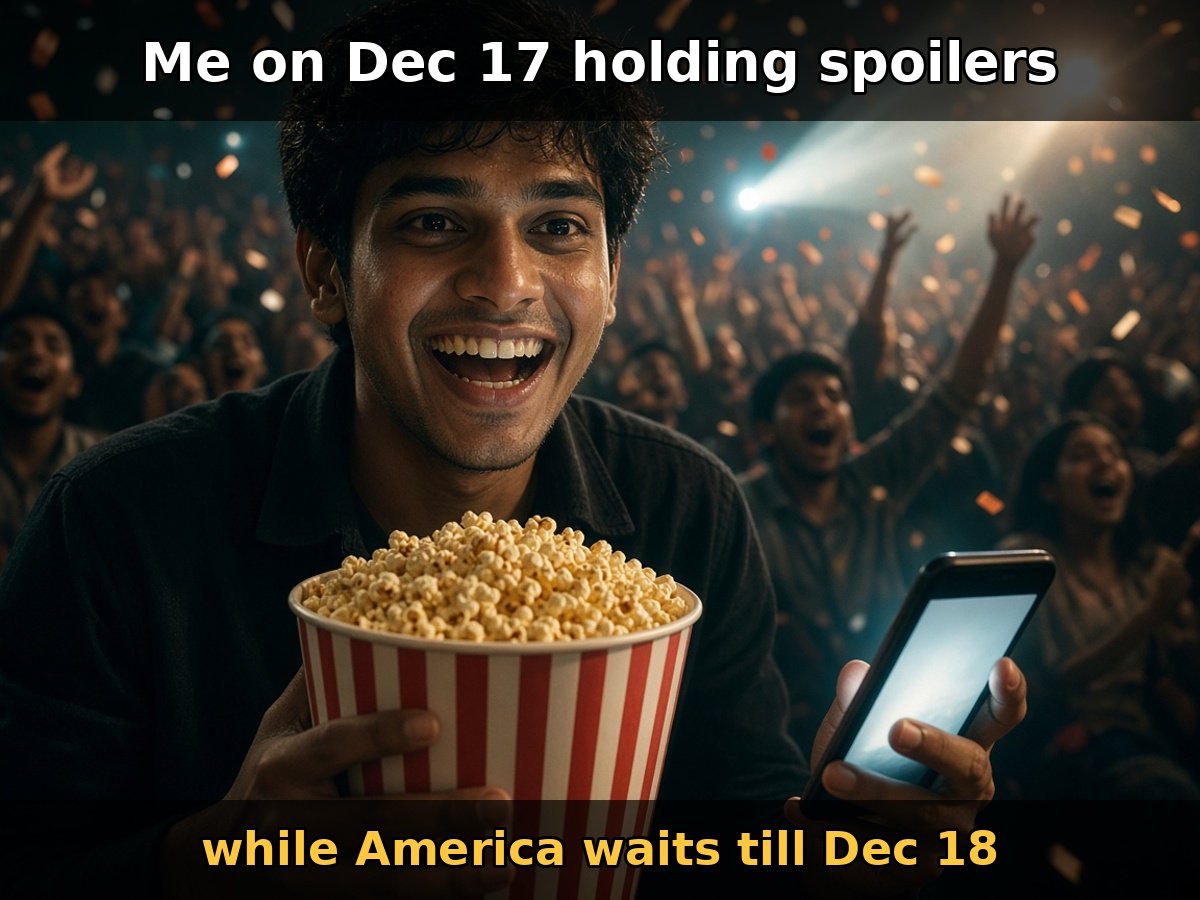 MindScape_Media's tweet photo. Avengers: Doomsday releases in India on Dec 17, one day before the US.

For the first time in history, Americans will be the ones scared of spoilers from Indians.

Dec 17 Indian Twitter is going to be a war zone and I'm ready 😭🍿 https://t.co/zUbKg4Ap5v