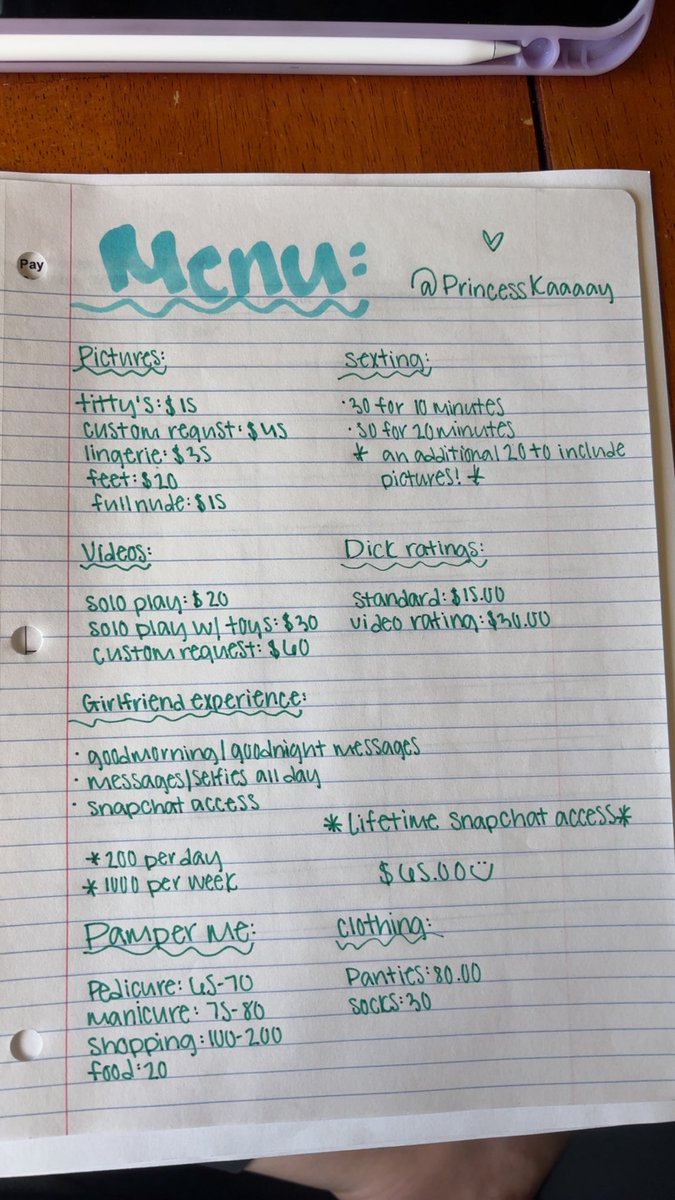 PrincessKaaaay's tweet photo. here’s the menu y’all 😘 
#explorepage #explore https://t.co/svLQGyZTnb