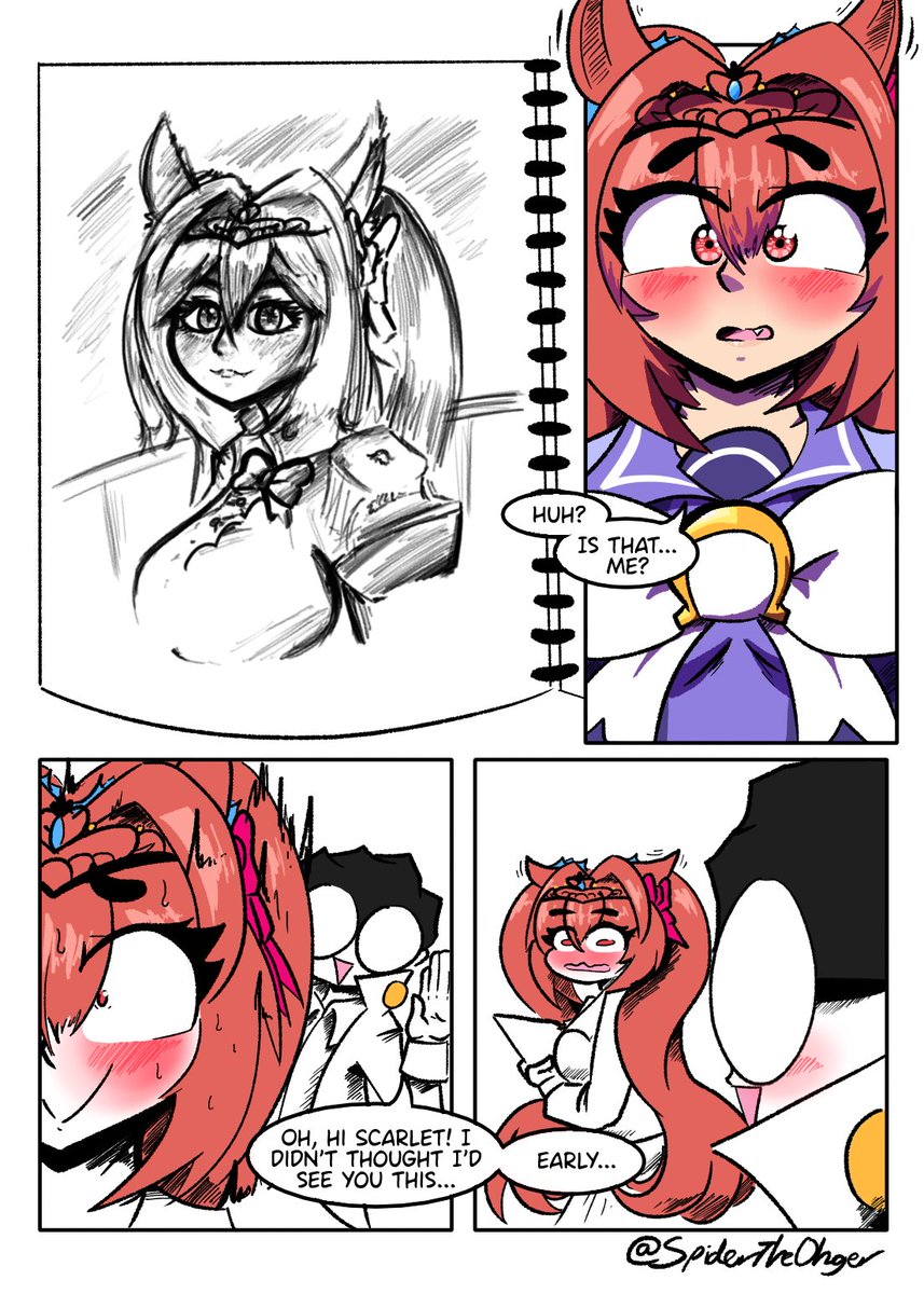 SpiderTheOhger's tweet photo. The Notebook with Miss Perfect 🐴📔

#Fanart #Umamusume #DaiwaScarlet #Selfship https://t.co/ICVRYE9XM8