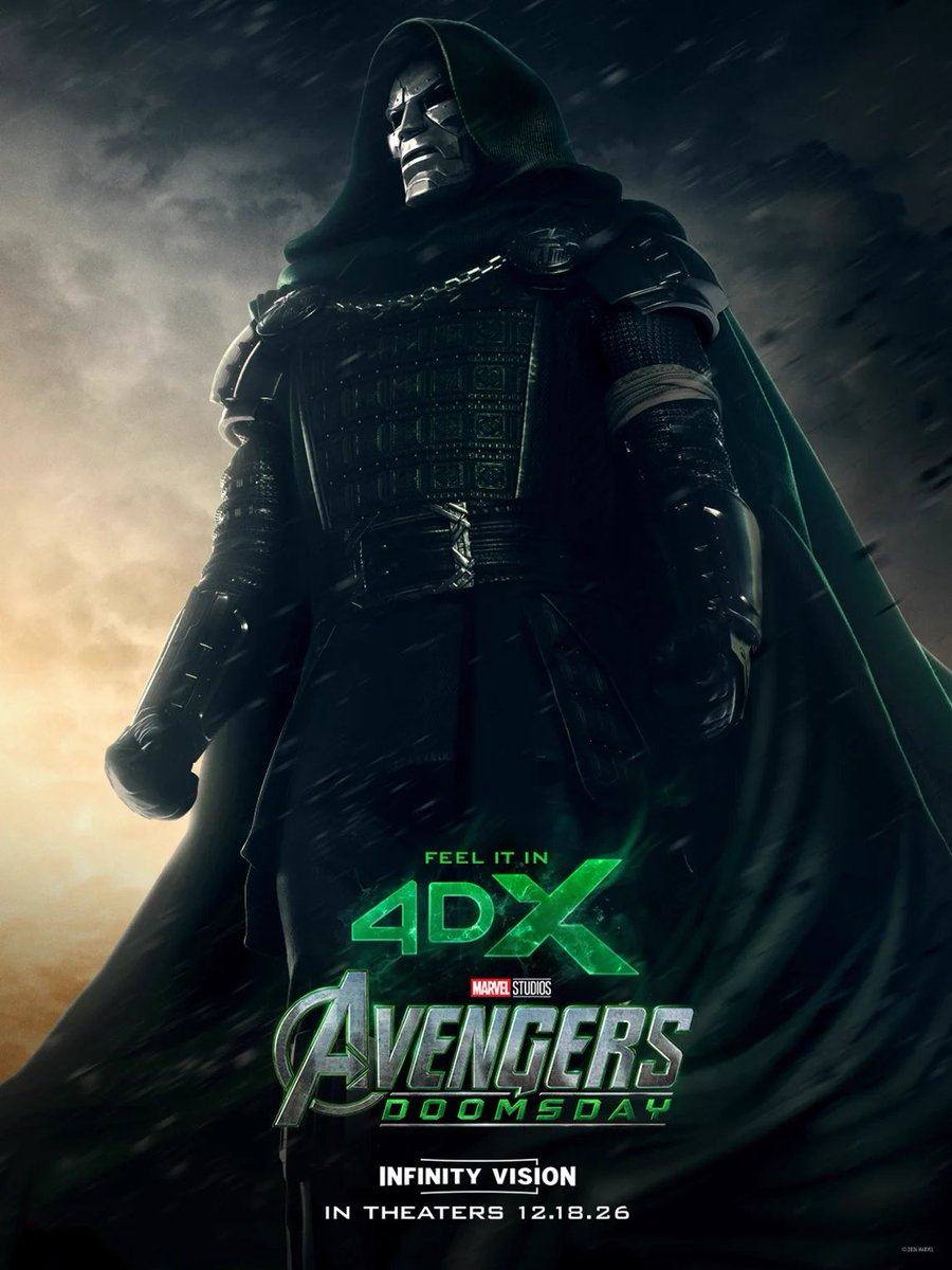 Movies's tweet photo. Victor von Doom serving four looks in one day

AVENGERS: DOOMSDAY, December 18 https://t.co/6CTPnTAHHJ