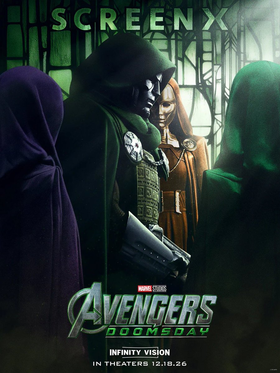 Movies's tweet photo. Victor von Doom serving four looks in one day

AVENGERS: DOOMSDAY, December 18 https://t.co/6CTPnTAHHJ