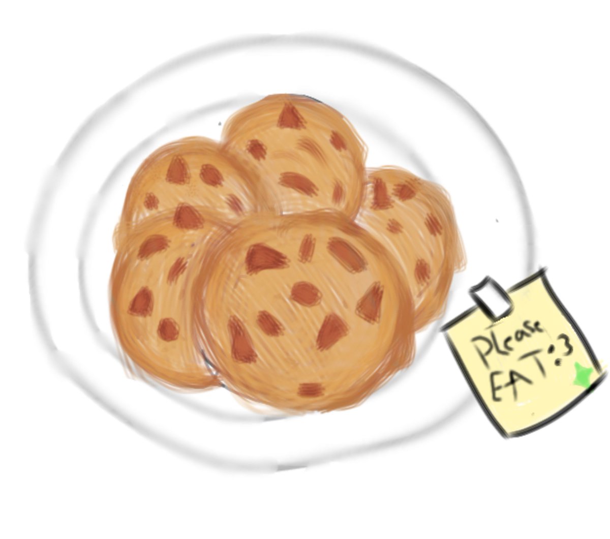 Zametwo's tweet photo. Nullfies refused my cookies..but its okay (⁠｡⁠•́⁠︿⁠•̀⁠｡⁠) i left a plate with cookies on his table, i hope he eats them! (⁠✿⁠^⁠‿⁠^⁠) https://t.co/FBIAwKe6ij