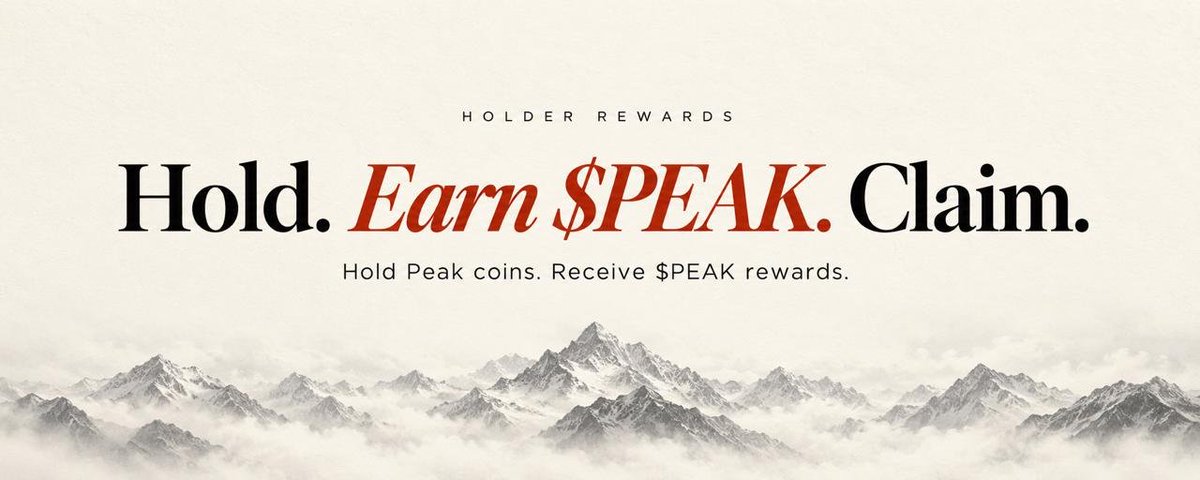 LaunchOnPeak's tweet photo. New update on Peak 🏔

Holder rewards are live.
Hold any coin launched on Peak and earn $PEAK.

• coin fees buy back $PEAK
• random snapshots ~4x a day
• claim anytime on our page 
https://t.co/y3NMqpzc9X https://t.co/gfqetaiVyL