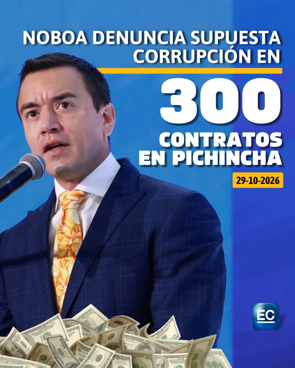 elcomerciocom's tweet photo. 💵 ⟫ https://t.co/2glU1rFX4B | Daniel Noboa acusó a Municipios y un viceprefecto de las supuestas irregularidades https://t.co/sKWzzHNDuJ