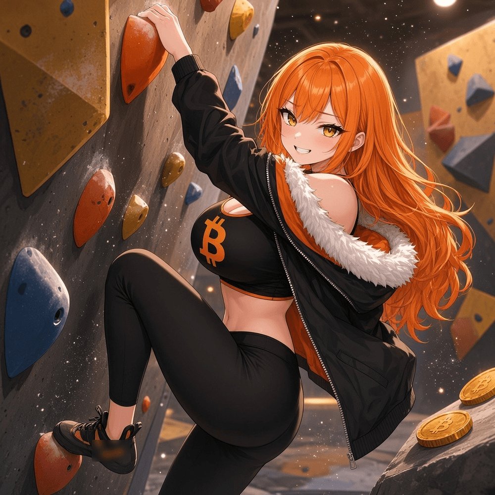 BigTittyCoinRH's tweet photo. Only direction this queen climbs is up. Chalk up, orange army, bigger bags at the top $BTC https://t.co/bvuTsLHiON