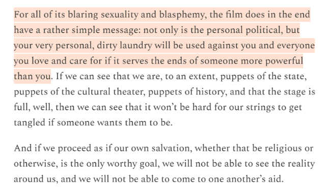 evangrizlon's tweet photo. One thing I realized seeing THE DEVILS again is that it is, more than anything else, a political film. Ken Russell has said as much, and I think its message is urgent and always will be https://t.co/cCQUXQOQME