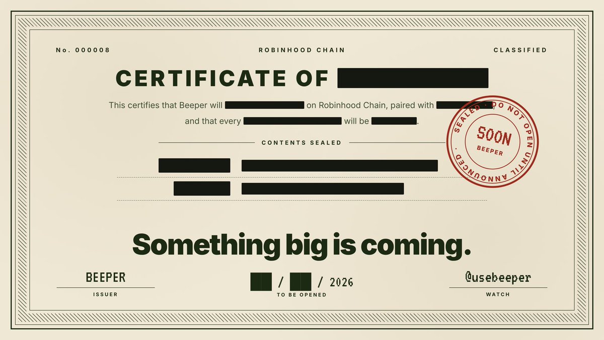 usebeeper's tweet photo. Something big is cooming. https://t.co/j8LGSGd5Vf