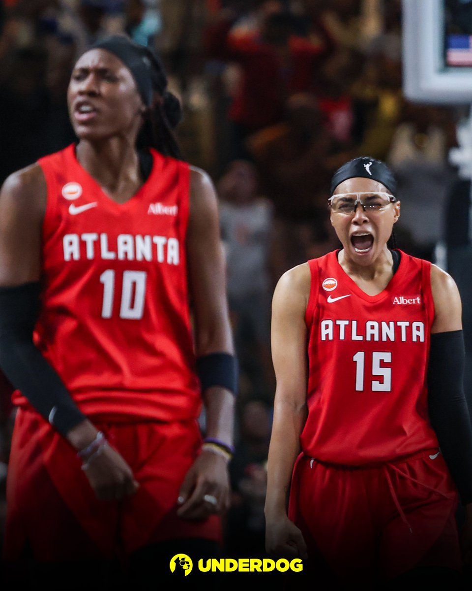 UnderdogWNBA's tweet photo. Allisha Gray and Rhyne Howard in Game 6 win:

Gray:
23 PTS, 6 REB, 3 BLK, 2 STL

Howard:
21 PTS, 4 REB, 4 AST

Combined to shoot 61% FG. https://t.co/1tcJWohzYI