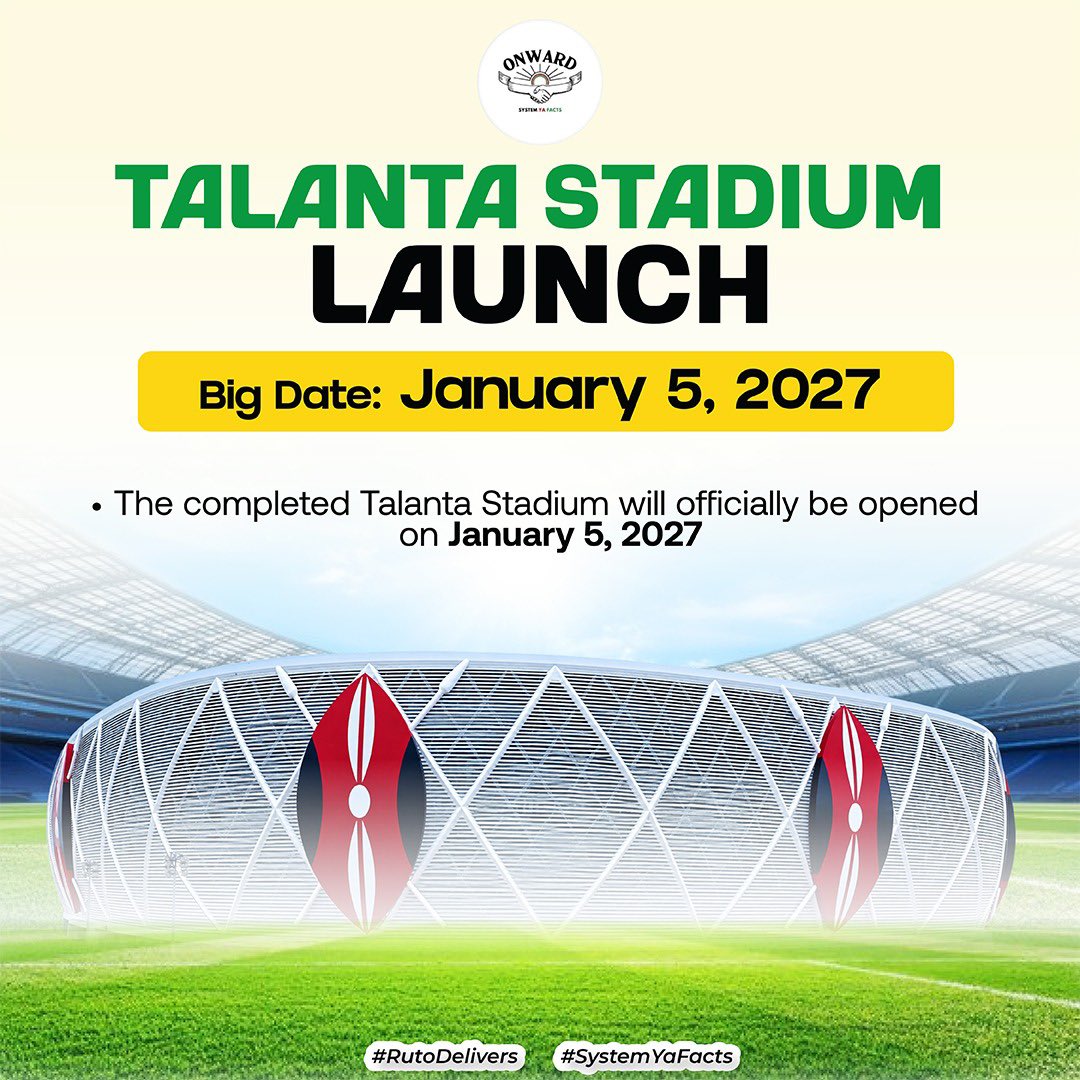 EduuEduu5's tweet photo. The match will put Kenya on the global sporting map and attract international attention...
#TalantaStadiumLaunch
Ruto Delivers https://t.co/W3ecAgMDBN