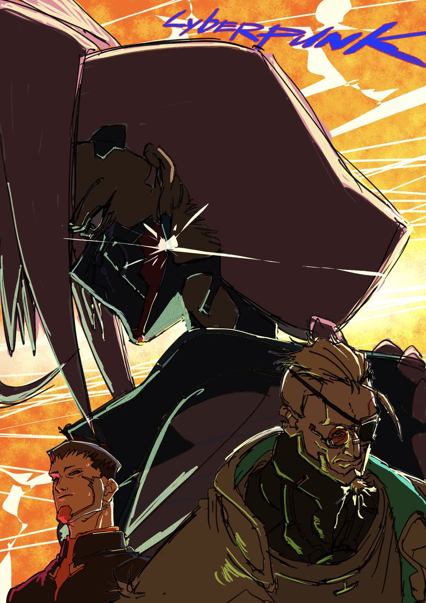 zang22077's tweet photo. アニメ #サイバーパンクエッジランナーズ2 の第9話でラフ原、原画やらせていただきました！ 

各セクションの皆様ありがとうございました！！🙇🙇
(イラストはファンアートです)

#CyberpunkEdgerunners2 https://t.co/xbLoLaZ27A