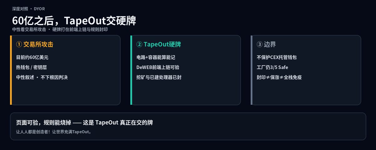 CEX被盗,TapeOut能做什么?