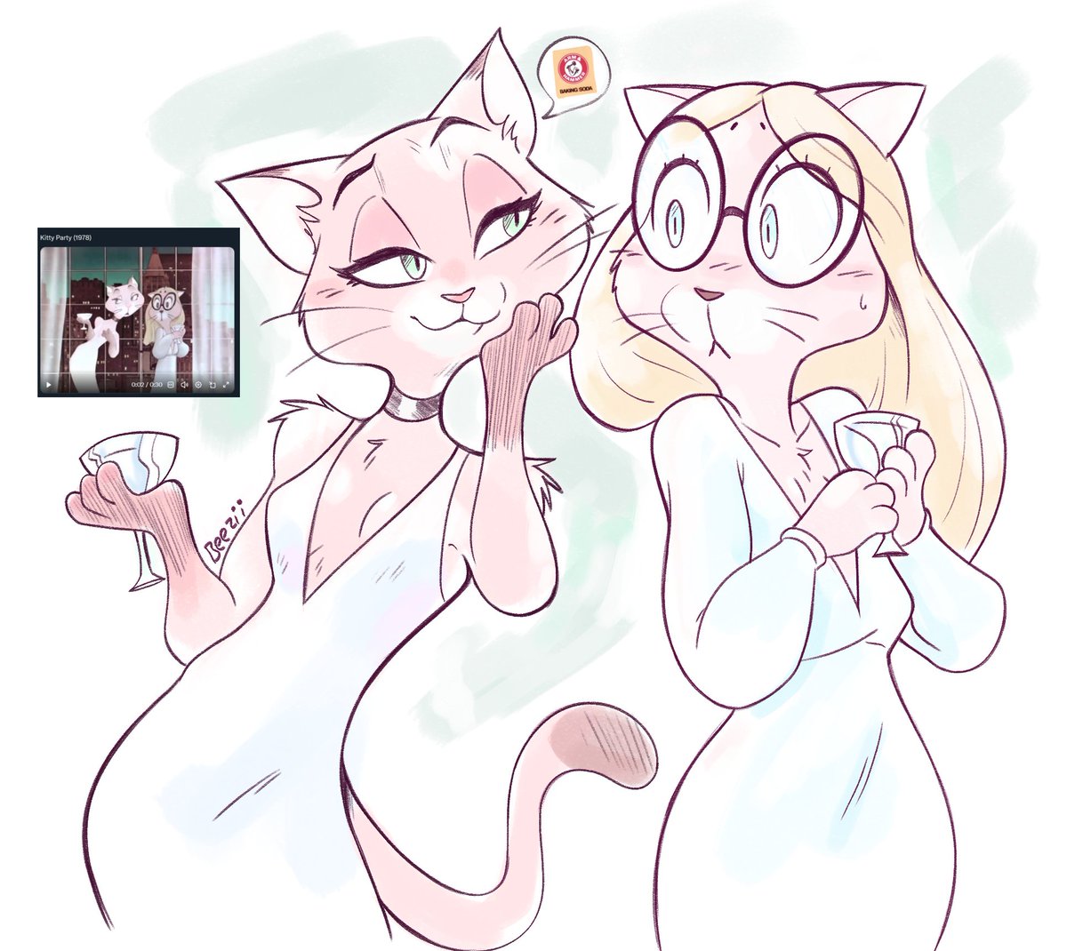 YeahBeezii's tweet photo. alright. i had to draw the 70s baking soda cats https://t.co/QFHpq56yBK