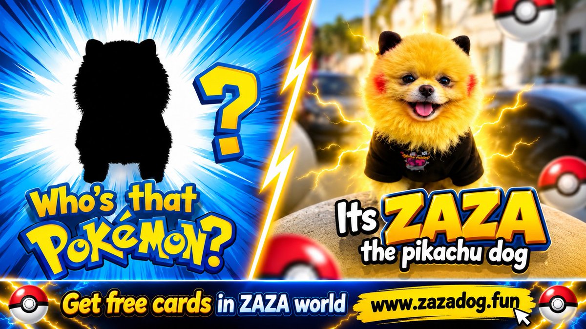 gemmhun's tweet photo. @TherosHQ I study the market and buy $ZAZA  the pikachu dog! Mascot of $CARDS.
Play2earn game where you can find real grade pokemon cards for free.
Just 50k mcap, its simple.

@Zaza_Pikachu https://t.co/7NLMa0ithv