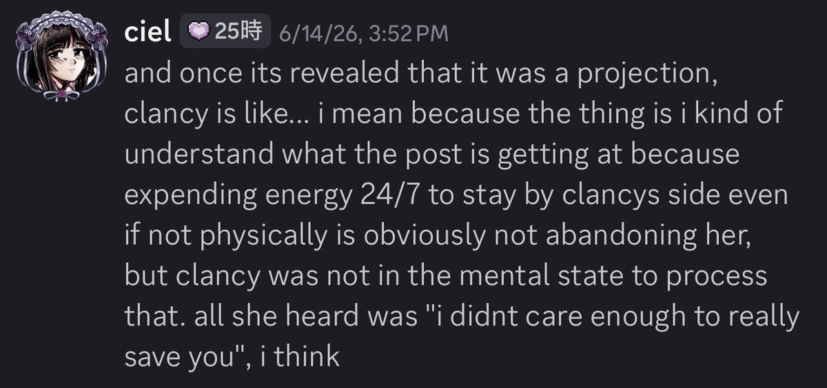saiclancy's tweet photo. clancy thoughts https://t.co/bqPCu4C1HX