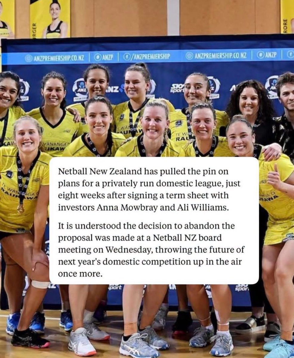 EmilyGreenaway7's tweet photo. NNZ have pulled the pin apparently on the new league  😬 
#netballchaos https://t.co/BLlbBcXuaK