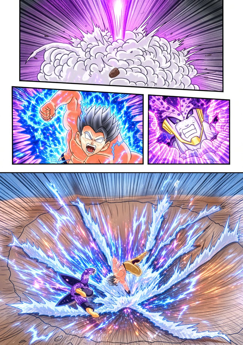 DragonBall_Rage's tweet photo. Despite having the initial Advantage, Cell catches Gohan off guard with a Fury of Blasts followed by a direct kick sending him crashing. Goku then questions Beerus even further digging more towards the Truth #DragonBallRage https://t.co/sPJUNyYeFB