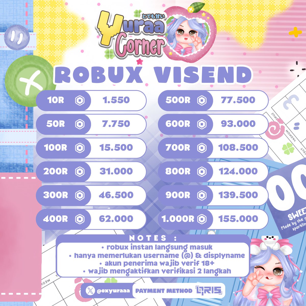gembxyul's tweet photo. ⠀⠀⠀⠀ready 10.000 robux visend 🍎☘️ ...˚⸝⸝ 
{bisa ecer min 10r} clean have proof &amp; fastsend!

⠀⠀⠀⠀ ⠀⠀⠀ ⠀GIG allmap reg indo r100

⊹  ֺ꒰💌꒱  — order &amp; proofs :  https://t.co/NZFlDDPSHD

⠀⠀⠀⠀ ⠀⠀ ⠀t. wts wtb robux visend usn https://t.co/GyOJD2jxhN