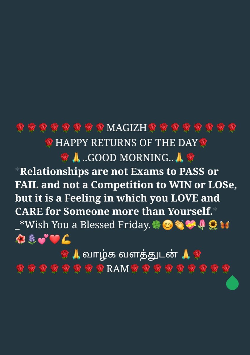 RAMAGIZH's tweet photo. 🌹🌹🌹🌹🌹🙏 https://t.co/mYfzmdNcpX